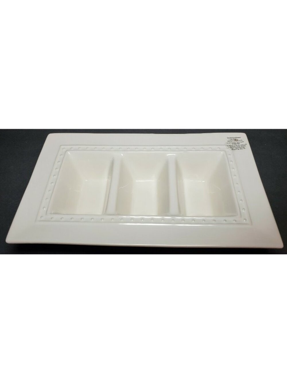 NORA FLEMING RETIRED GARNISH DISH I5 PEARL DOT CERAMIC NEW ORIGINAL BOX RETIRED